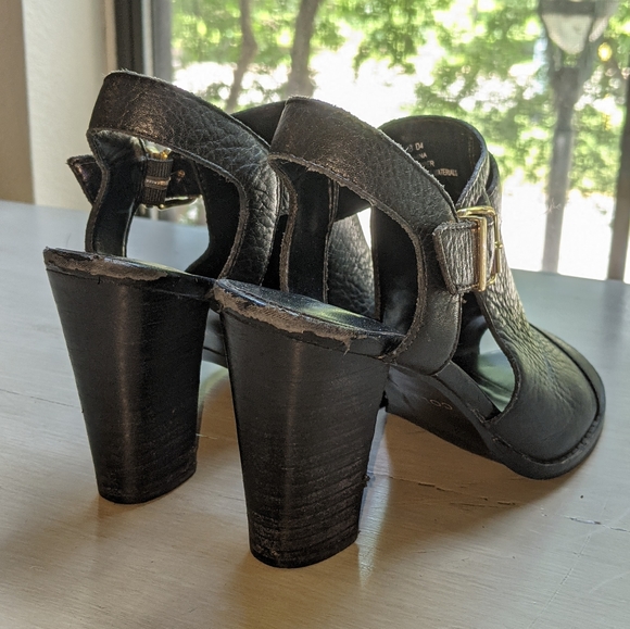 Cole Haan black leather block heels - Picture 4 of 7
